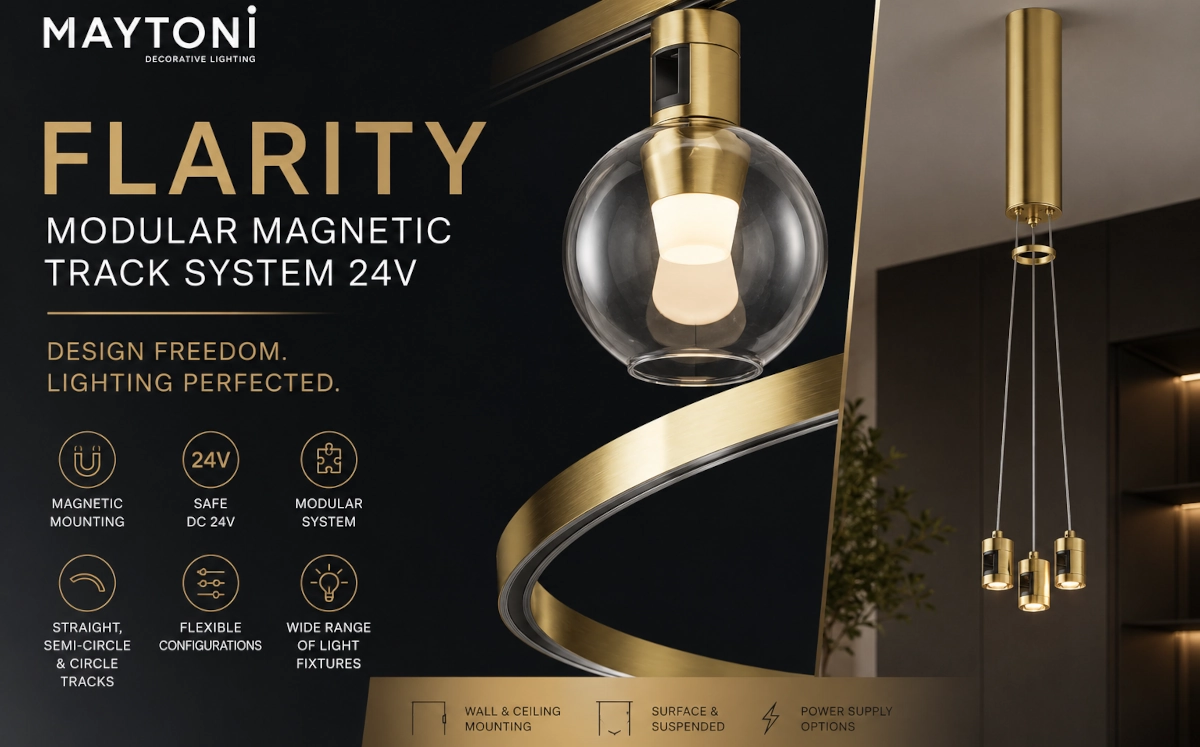 FLARITY von Maytoni – modernes magnetisches Schienensystem 24 V