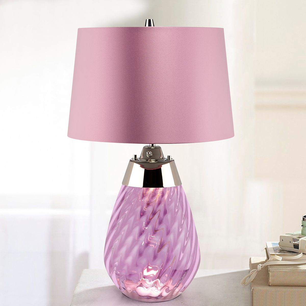 Elstead Lighting-LENA SMALL-LENA-TL-S-PLUM-ELSLENA-TL-S-PLUM