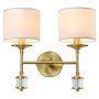 Cosmolight SUTTON W02852BR-WH Wandleuchte 2x25W/E14 ip20