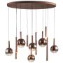 Italux Camino PND-24038-12B-COPP Pendelleuchte 12x60W/LED 3000K 2469lm IP20