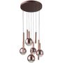 Italux Camino PND-24038-9A-COPP Pendelleuchte 9x54W/LED 3000K 2112lm IP20
