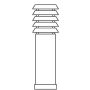 Norlys ALTA 293BC Lampe sur pied 1x9W/E27 IP65