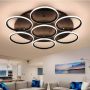 Altavola Design Ledowe okręgi LA078/CE_7_out_3k_black Lampe de plafond 7x86W/LED 3000K 5160lm IP44