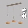 Fischer&Honsel SHINE-WOOD 61073 Pendelleuchte 3x9W/LED 2700K 2900 lm IP20