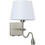 Italux NORTE WL-1122-2-BL-SN-RO-WH Applique murale 2x60W, 3W/E27, LED 3000K 350LM IP20