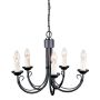 Elstead Lighting CHARTWELL CH5-BLACK Lustre 5x60W/E14