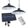 Eko Light SATURN EKO9151 Lampe solaire 2x12W/LED 4000K 150lm IP44 SOLAR