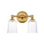 Feiss Hugeunot Lake FE-HUGOLAKE2BATH-BB Wandleuchte 2x3.5W/G9 IP44