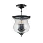 Feiss Pickering Lane FE-PICKERING-LANE-SF-BLK Lampe de plafond 3x40 W/E14