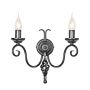 Elstead Lighting HARLECH HR2A-BLACK Applique murale 2x60W/E14