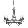Elstead Lighting HARLECH HR5-BLACK Lustre 5x60W/E14