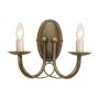Elstead Lighting MINSTER MN2-BLK-GOLD Applique murale 2x60W/E14