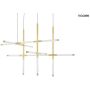 King Home MIKADO MSE1501100487 Pendelleuchte 30W/LED 3000K 2400lm
