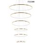King Home RING SLIM MSE1501100164 Pendelleuchte 130W/LED 3000K 10400lm