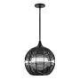 Quintiesse Maddox QN-MADDOX-P-S-BK-BK Suspension lumineuse 1x60W/E27 IP44