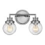 Quintiesse POPPY QN-POPPY2-PC-BATH Wandleuchte 2x60W/E27 IP44