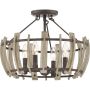 Quoizel WOOD HOLLOW QZ-WOOD-HOLLOW-SF Lampe de plafond 4x60W/E14