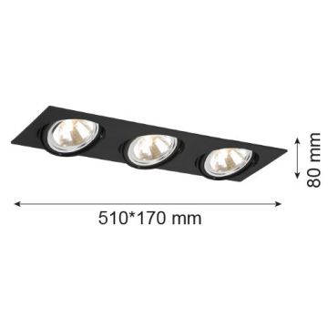Argon OLIMP 1329 Spot encastré 3x6W/G9 IP20