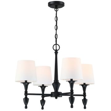 Cosmolight AUSTIN P04166BK-WH Kronleuchter 4x40W/E27 IP20