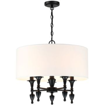 Cosmolight AUSTIN P05203BK-WH Kronleuchter 5x40W/E14 IP20