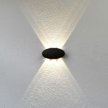 Italux Pontas OWL-55034-BK Wandleuchte 1x6W/LED 3000K 430lm IP54
