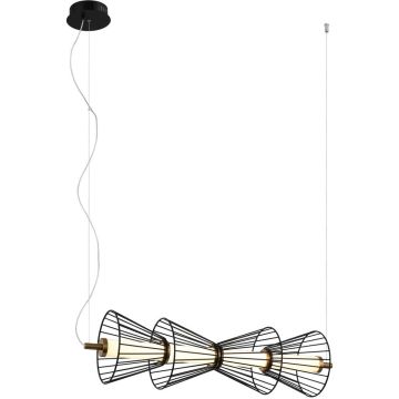 Italux Sanke PND-63849-4-BK Suspension lumineuse 1x15W/LED 3000K 600lm IP20