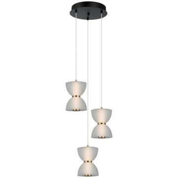 Italux Tica PND-83949-3-BK Suspension lumineuse 1x22W/LED 3000K 950lm IP20