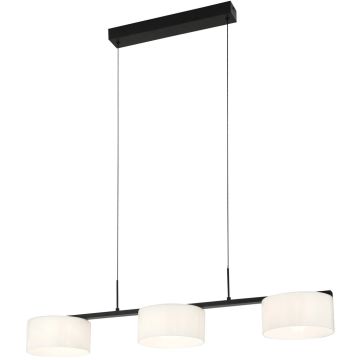 Italux Austis PND-02836-3-BK Suspension lumineuse 1x24W/LED 3000K/4000K/6000K 3700lm IP20