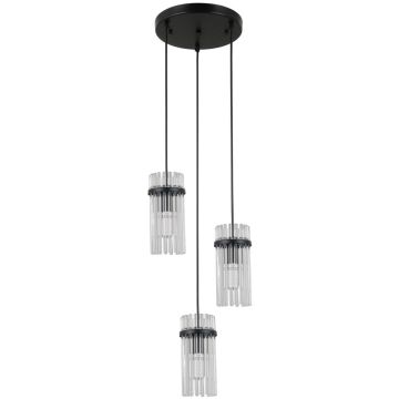 Italux Merto PND-40930-3A-BK Suspension lumineuse 3x40W/E14 IP20