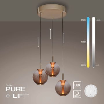 Paul Neuhaus PURE E-Infinity 2222-97 Suspension lumineuse 3x7W/LED 2200-5000k 560lm ip20
