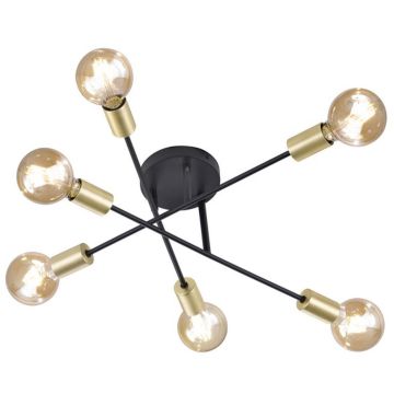 Trio CROSS 606700632 Lampe de plafond 6x40w/e27 ip20