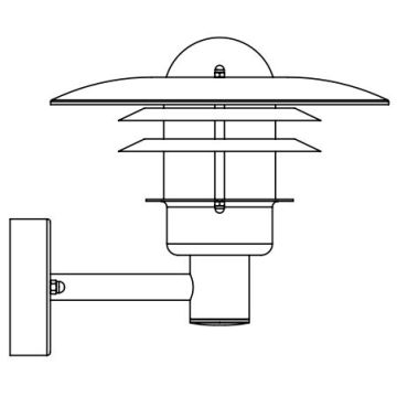 Norlys LARVIK 690BC Applique murale 1x9W/E27 IP55