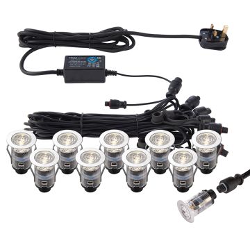 Endon IKONPRO CCT 73347 Lampe de passage 10x0,75W/LED 3000K/4000K 120LM IP67