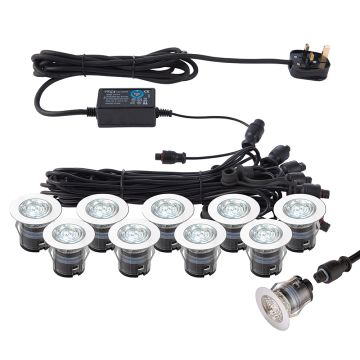 Endon IKONPRO CCT 76616 Lampe de passage 10x0,75W/LED 6500K/20000 280LM IP67