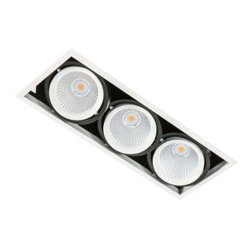 Italux VERTICO GL7108-3/3X18W 3000K WH+BL Einbau-Downlight 3x18W/LED 4200LM IP20