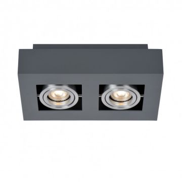 Italux CASEMIRO IT8002S2-BK/AL Aufbau-Downlight 2x50W/GU10