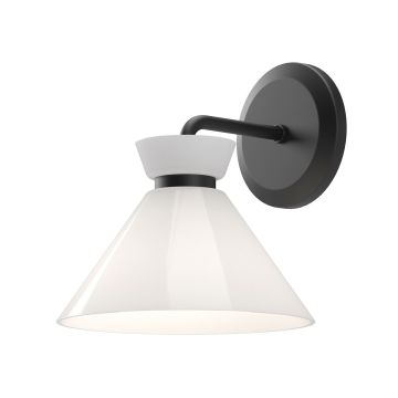 Elstead Lighting Halston ALM-HALSTON-1WB-BK Wandleuchte 1x40W/E14 IP20