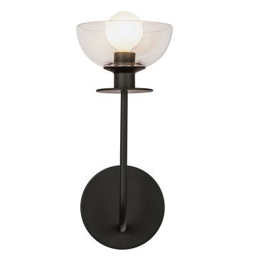 Elstead Lighting Sylvia ALM-SYLVIA-1WB-BK-CL Applique murale 1x40W/E14 IP20