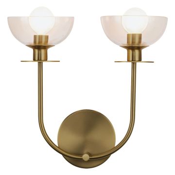 Elstead Lighting Sylvia ALM-SYLVIA-2WB-BG-CL Applique murale 2x40W/E14 IP20