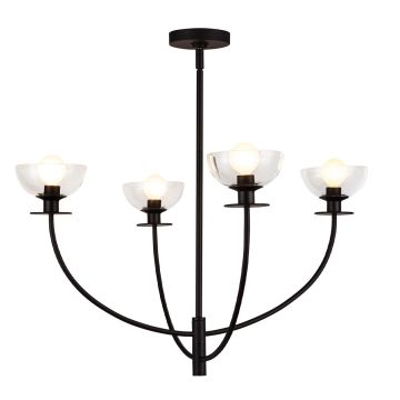 Elstead Lighting Sylvia ALM-SYLVIA4-BK-CL Lustre 4x40W/E14 IP20