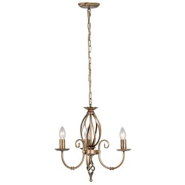 Elstead Lighting ARTISAN ART3-AGD-BRASS Lustre 3x60W/E14
