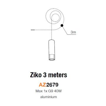 AZzardo ZIKO AZ2679 Suspension 1x40W/G9 IP20