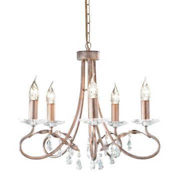Elstead Lighting CHRISTINA CRT5-SILVER-GOLD Lustre 5x60W/E14