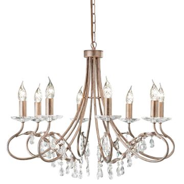 Elstead Lighting CHRISTINA CRT8-SILVER-GOLD Kronleuchter 8x60W/E14
