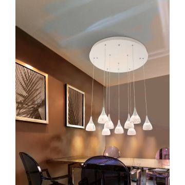 AZzardo DALMATIA 9 AZ3144 Pendelleuchte 9x45W/LED 3000K 3880LM IP20
