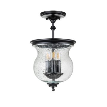 Feiss Pickering Lane FE-PICKERING-LANE-SF-BLK Lampe de plafond 3x40 W/E14