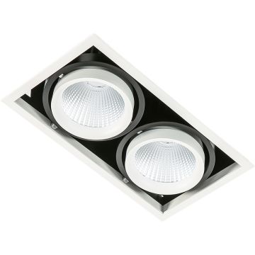 Italux VERTICO GL7108-2/2X18W 4000K WH+BL Einbau-Downlight 2x18W/LED 3045LM IP20