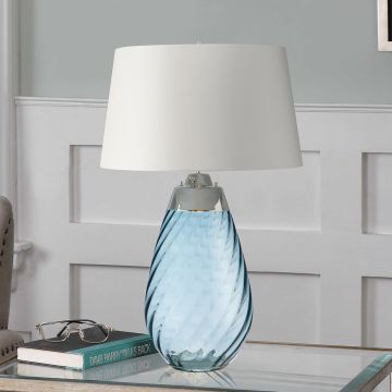 Elstead Lighting LENA LARGE LENA-TL-L-BLUE-OWSS Tischleuchte 1X7W/GU10+1x60W/E27