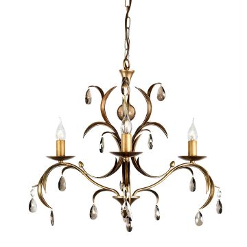 Elstead Lighting LILY LL3-ANT-BRZ Kronleuchter 3x60W/E14