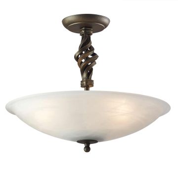 Elstead Lighting PEMBROKE PB-SF-A-BLK-GOLD Lampe de plafond 3x60W/E27